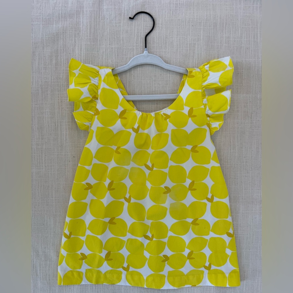 Jacadi Yellow and White Blouse
